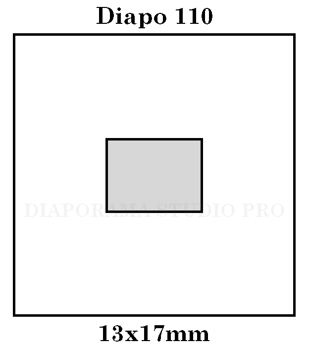 Diapositives 13x17mm 110