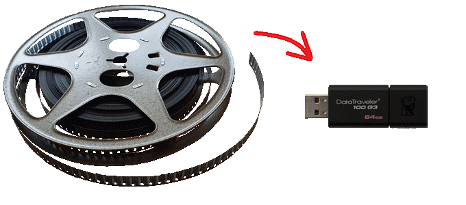Transfert de bobines de film 8mm sur clé USB