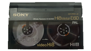 Cassettes Video8, Hi8, Digital8