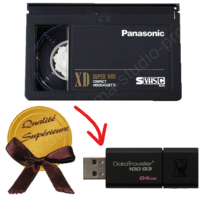 Transfert de cassettes SVHS-C sur cl� USB avec qualit� am�lior�e